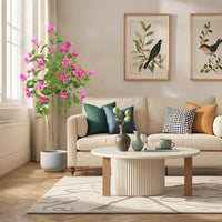 Bougainvillier artificiel Garvee de 1,20 m, facile d'entretien, pour la décoration de bureau et de maison, vert, en plastique