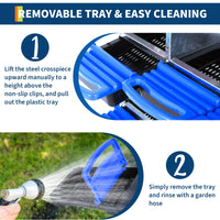 Nichoir Garvee 10 trous pour poules, 133×52×79 cm – Bleu, pour grands élevages jusqu'à 30 poules