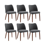 Garvee chaises de salle à manger tapissées lot de 6, dossier aile, coussin épais, bois solide, pieds nivelants, vert taupe gris, cuisine et salle à manger