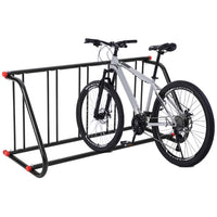Support de vélo de sol Garvee pour 5 vélos, en métal résistant à la rouille, pour l'intérieur et l'extérieur, idéal pour les garages et les écoles, 100 % acier, gain de place.