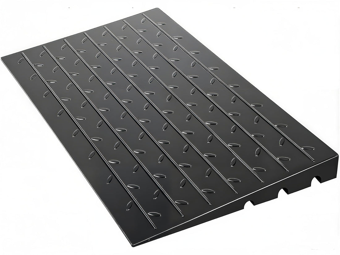 Garvee Rampe de trottoir en caoutchouc robuste 61 × 107 × 10 cm, hauteur 10 cm, pour allées, camions, bus et fauteuils roulants