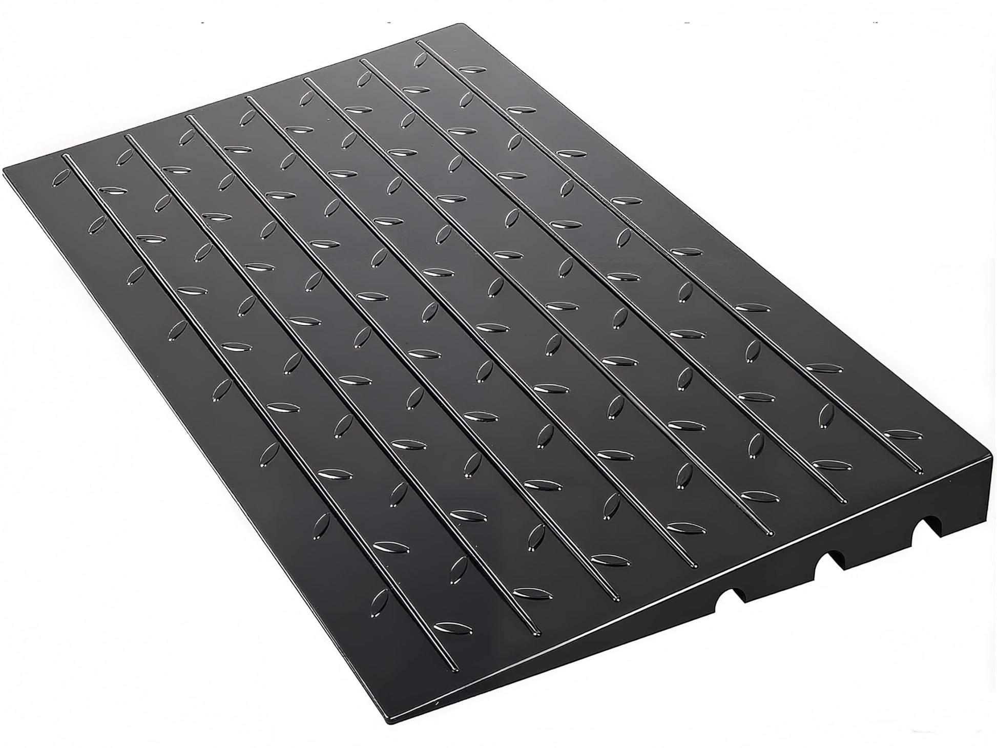 Garvee Rampe de trottoir en caoutchouc robuste 61 × 107 × 10 cm, hauteur 10 cm, pour allées, camions, bus et fauteuils roulants