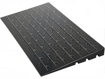 Garvee Rampe de trottoir en caoutchouc robuste 61 × 107 × 10 cm, hauteur 10 cm, pour allées, camions, bus et fauteuils roulants