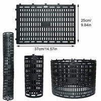 Garvee Protège-tronc extensible 25 × 37 cm en PVC résistant aux UV, housse de protection noire pour arbres, lot de 10 pièces