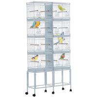 Cage à oiseaux extra large Garvee 168 cm de haut avec fond amovible et toit imperméable pour conure, perroquet, perruche ondulée, design coloré, intérieur et extérieur