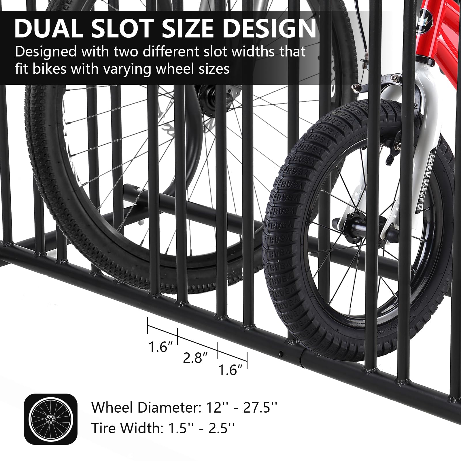 Porte-vélos Garvee, lot de 10, acier thermolaqué, pour garages et événements, 155 cm, robuste et résistant aux intempéries