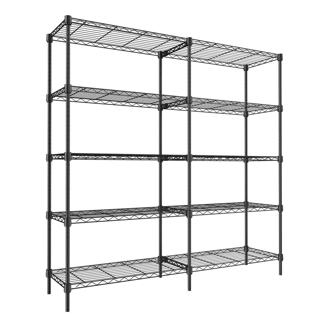 Garvee Étagère métallique à 5 niveaux robuste, réglable, en acier, grande capacité, 59 x 59 x 13,8cm, pour garage et rangement