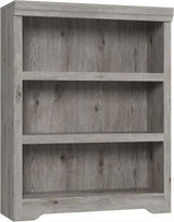 Garvee Bibliothèque à 5 niveaux en MDF durable, tablettes réglables, dispositif anti-basculement, grand rangement pour salon et bureau, noir - Gris