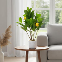 Arbre artificiel en pot Garvee pour bureau et maison, facile d'entretien, en PEVA, tiges métalliques ajustables, 3 tailles, aspect marbre blanc.