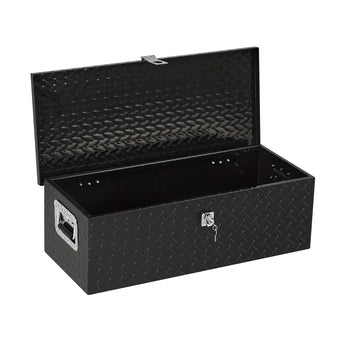 Garvee Coffre à Outils Aluminium 76 cm Verrouillable sous Siège, Étanche et Robuste pour Pick-up, SUV, Van, Antirouille avec Poignée Latérale
