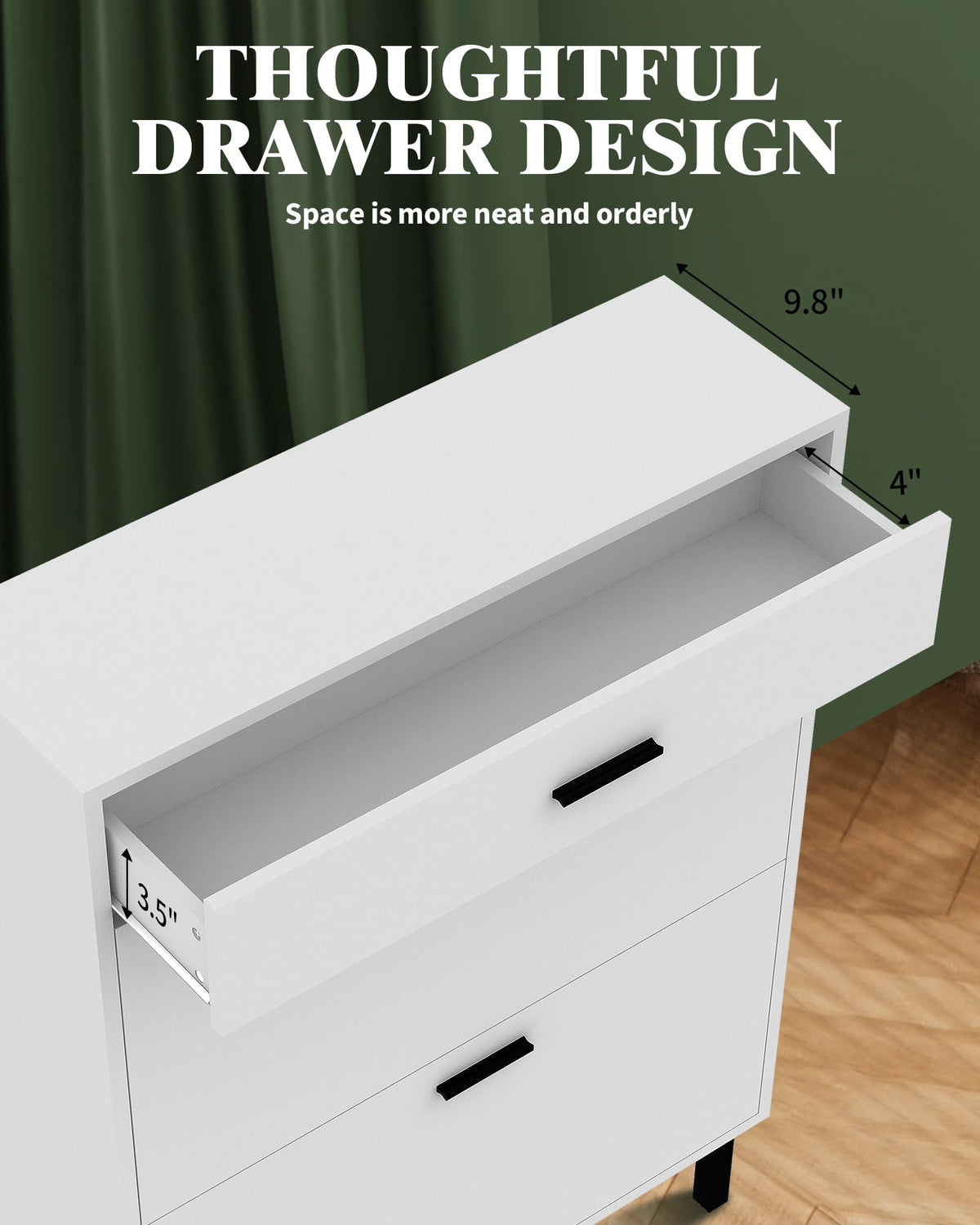 Garvee meuble à chaussures étroit avec 3 tiroirs et étagères réglables, idéal pour l'entrée et le salon. En MDF, stable et moderne, coloris naturel