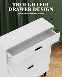 Garvee meuble à chaussures étroit avec 3 tiroirs et étagères réglables, idéal pour l'entrée et le salon. En MDF, stable et moderne, coloris naturel