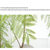 Jacaranda artificiel Garvee 1,7 m, branches ajustables, matériau PU durable, décoration pour la maison et le bureau, vert