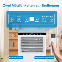 Garvee Climatiseur mobile 9000 BTU 2,6 kW, 3 en 1 silencieux 52 dB, avec déshumidificateur, ventilateur, mode nuit, roulettes 360°, pour 45 m²