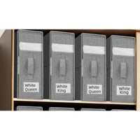 Boîte de rangement sous lit Garvee en 2 pièces avec couvercle, organisateur de literie, grise, polyvalente, anti-poussière, robuste, grande taille