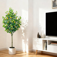 Arbre artificiel Garvee de 1,5 m (5 pi) pour intérieur, design réaliste, sans entretien, polyvalent pour la maison et le bureau, écologique