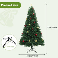 Sapin de Noël Garvee 180 cm effet neige avec télécommande - Sapin artificiel en PVC sans lumières pour la décoration du salon