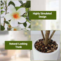 Lot de 2 arbres artificiels d'intérieur Garvee de 1,20 m, réalistes, sans entretien, durables, polyvalents et verts.