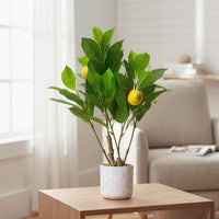 Arbre artificiel en pot Garvee pour bureau et maison, facile d'entretien, en PEVA, tiges métalliques ajustables, 3 tailles, aspect marbre blanc.