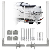 Barres de guidage réglables Garvee de 40 pouces pour remorque de bateau, en acier inoxydable avec protection en PVC, pour bateaux de ski et de pêche, hauteur de 43 pouces, montage flexible
