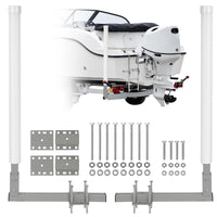 Barres de guidage réglables Garvee de 40 pouces pour remorque de bateau, en acier inoxydable avec protection en PVC, pour bateaux de ski et de pêche, hauteur de 43 pouces, montage flexible