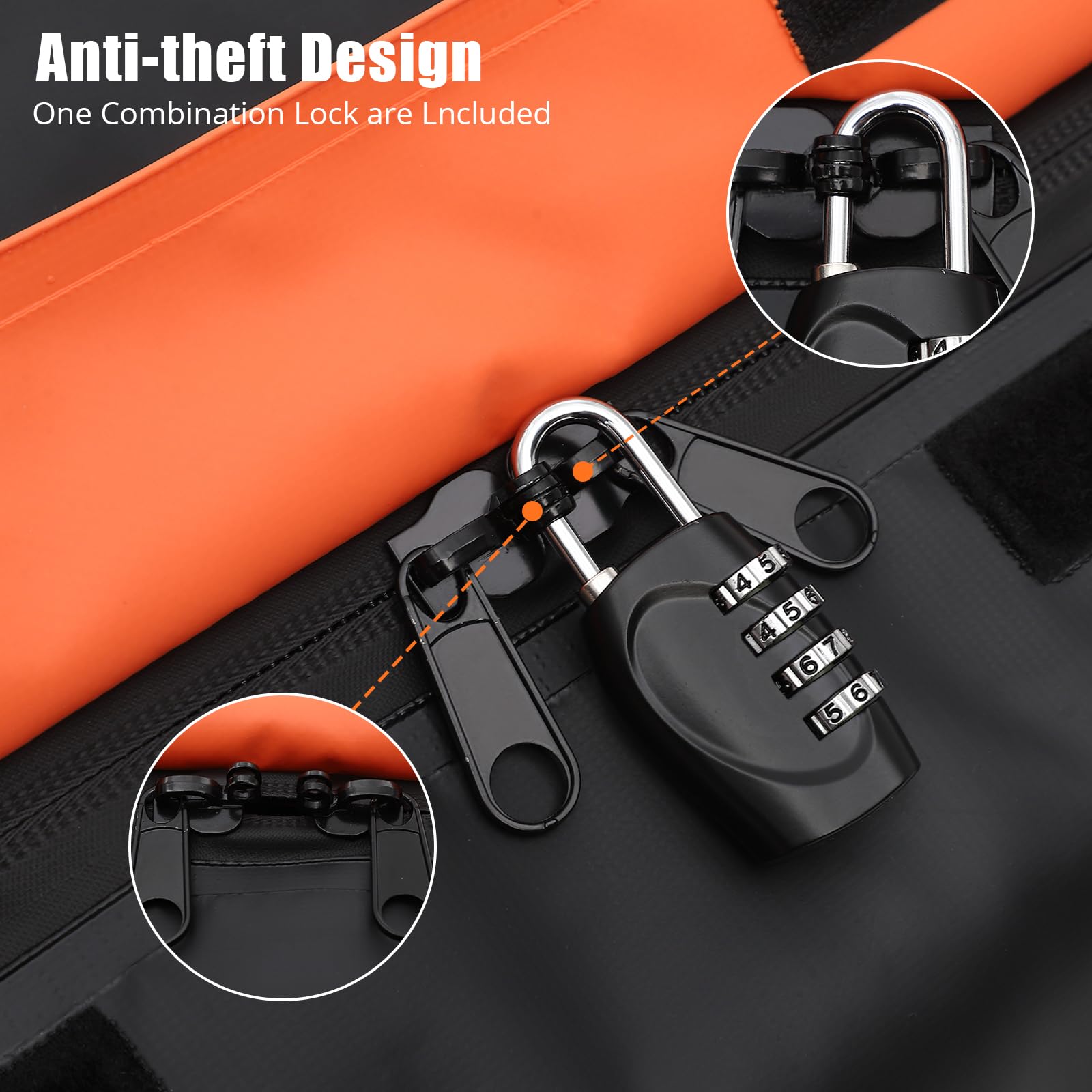 Sac de transport Garvee pour attelage, 21 pi³, bâche PVC imperméable et résistante, 8 sangles renforcées, pour voiture, camion, VUS, camping, noir