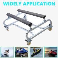 Chariot de transport pour jet ski Garvee, capacité de charge de 590 kg, bancs et freins réglables, cadre en acier galvanisé, 4 roulettes pivotantes. Pour jet skis et motomarines sur l'eau.