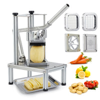 Garvee Coupe-Légumes Professionnel en Acier Inoxydable avec 4 Lames Interchangeables pour Restaurant, Cuisine Professionnelle et Maison