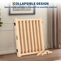 Barrière pour chien en bois Garvee, autoportante, sans peinture, pliable, 3 panneaux, 61 cm de haut, antidérapante, pour portes et escaliers