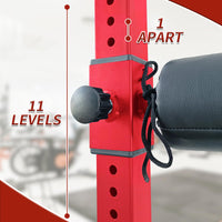 Support pour squat bulgare Garvee avec 11 hauteurs, rembourrage confortable, acier pour salle de sport et domicile, léger et polyvalent