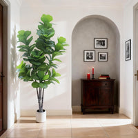 Arbres artificiels Garvee de 2,13 m (7 pi) pour intérieur, réalistes, faciles d'entretien, durables et polyvalents, verts.