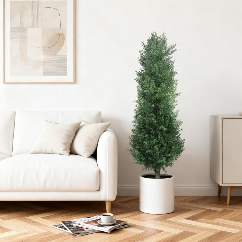 Faux cyprès résistant aux UV pour décoration extérieure