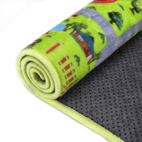 Tapis enfant Garvee, motif rue, mousse à mémoire de forme douce et antidérapante, gris, 100 x 160 cm, salle de jeux