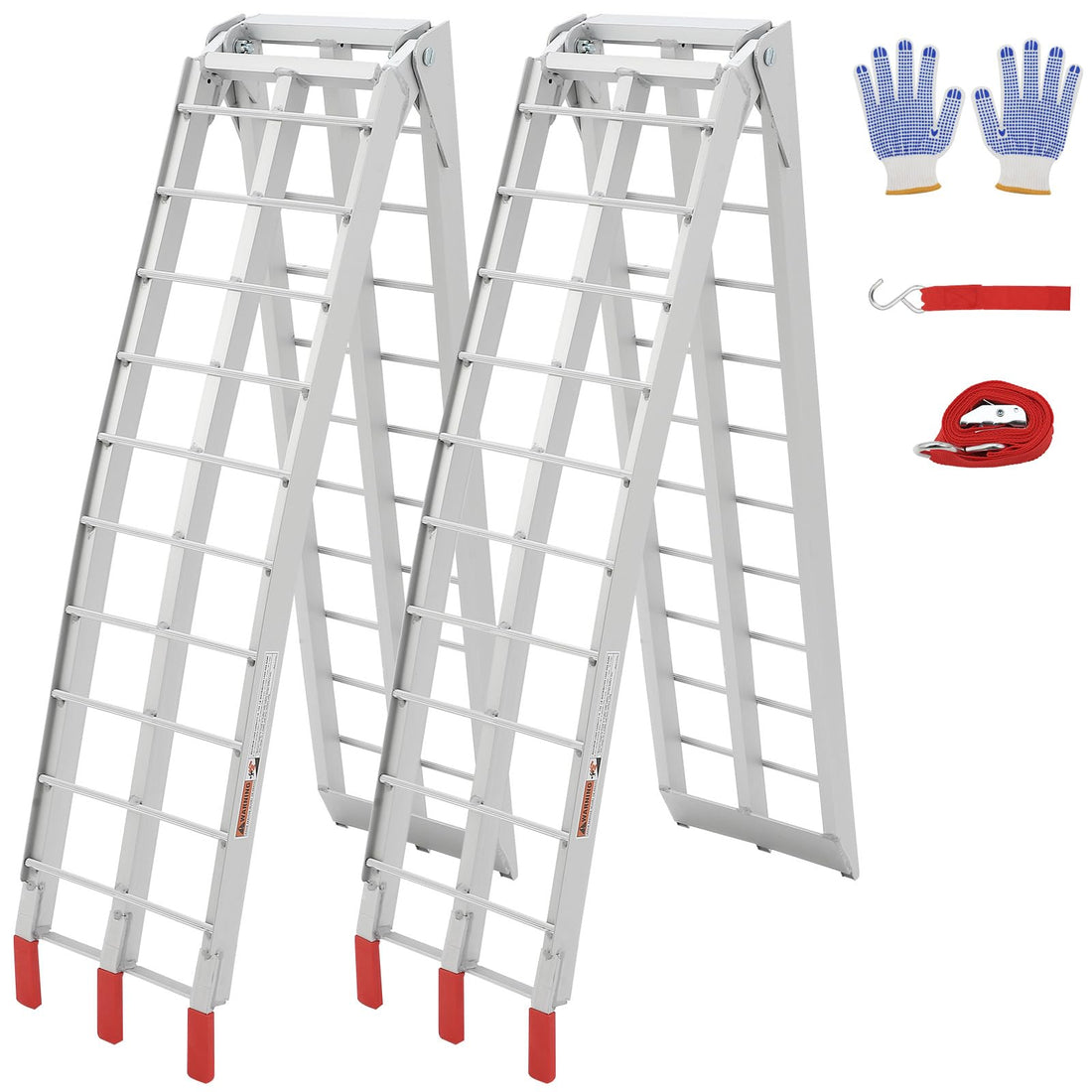 Rampes de chargement en aluminium Garvee, lot de 2, capacité de charge de 2722 kg (6000 lb), pour camions et VUS, 152 x 30,5 cm (60 x 12 po), légères et résistantes à la corrosion.
