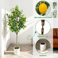 Arbre artificiel d'intérieur Garvee de 1,8 m, design réaliste, sans entretien, durable, pour salon et bureau, vert