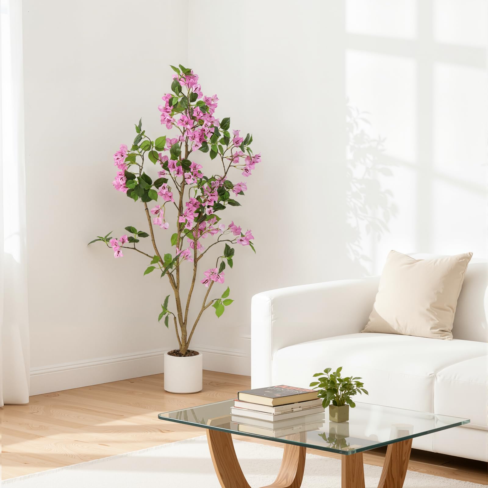 Arbres artificiels Garvee, lot de 2, plantes d'intérieur réalistes, faciles d'entretien, durables, pour la maison et le bureau, verts