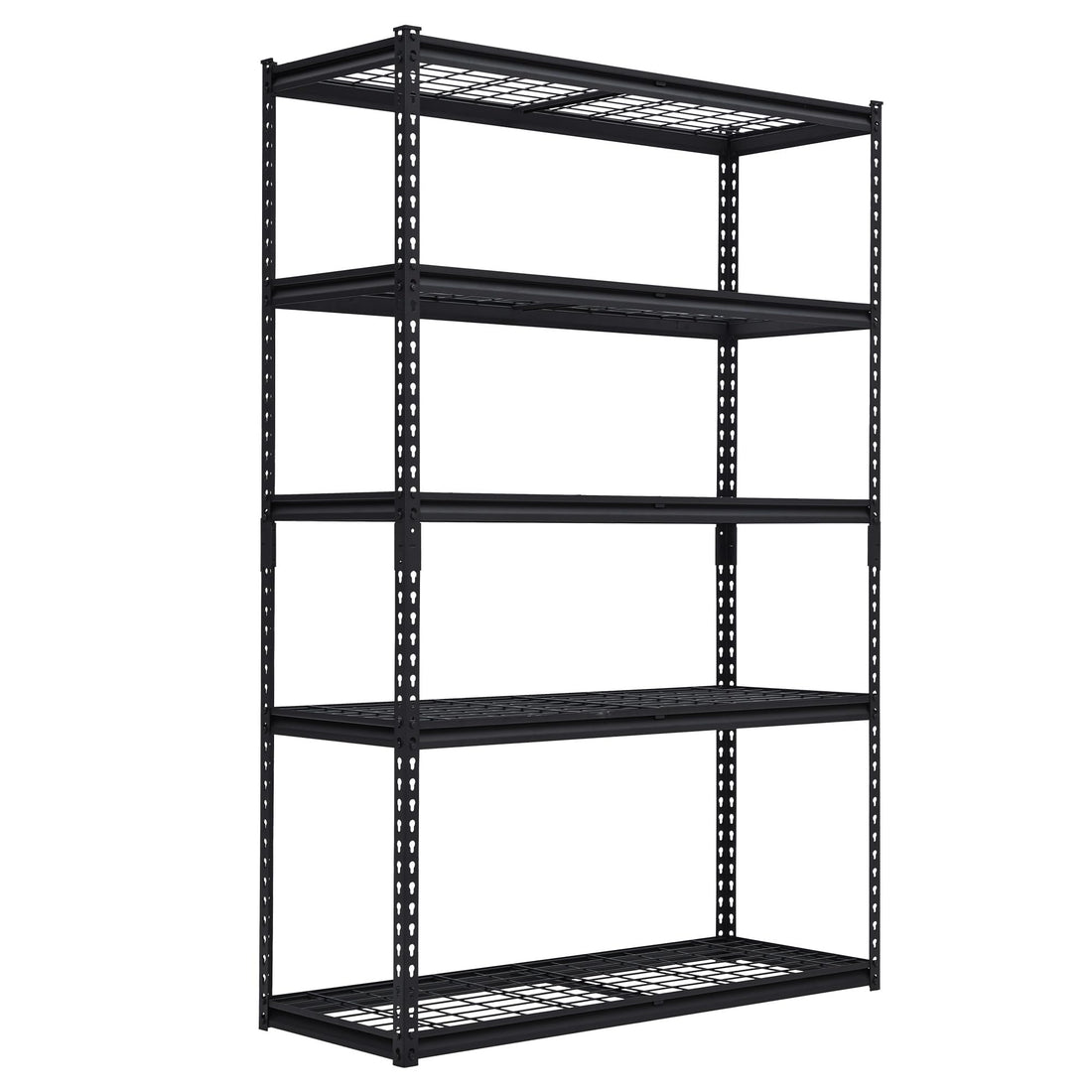 Système d'étagères de garage robustes Garvee, étagères métalliques réglables pour atelier, sous-sol et garage, 122 x 46 x 183 cm, noir