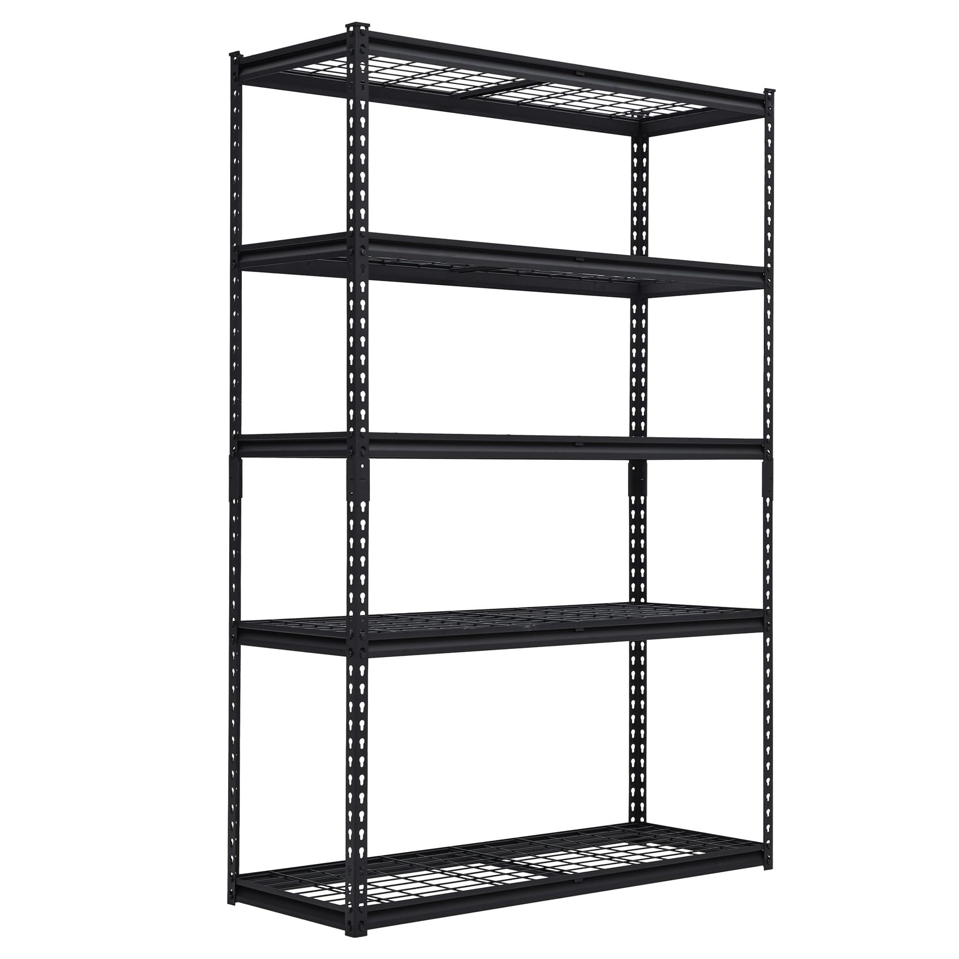 Système d'étagères de garage robustes Garvee, étagères métalliques réglables pour atelier, sous-sol et garage, 122 x 46 x 183 cm, noir