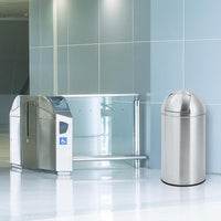 Poubelle Garvee 70 litres en acier inoxydable avec couvercle à pression pour usage commercial et extérieur, 39 x 39 x 88 cm, antirouille