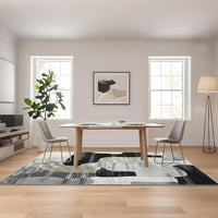 Tapis de salon moderne abstrait Garvee 160 x 230 cm, poils courts, antidérapant, lavable, pour salon et bureau