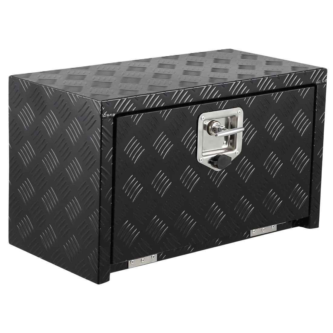 Garvee Coffre sous châssis en aluminium robuste 61 cm, rangement étanche noir pour pick-up, camion et remorque, idéal benne et utilitaire