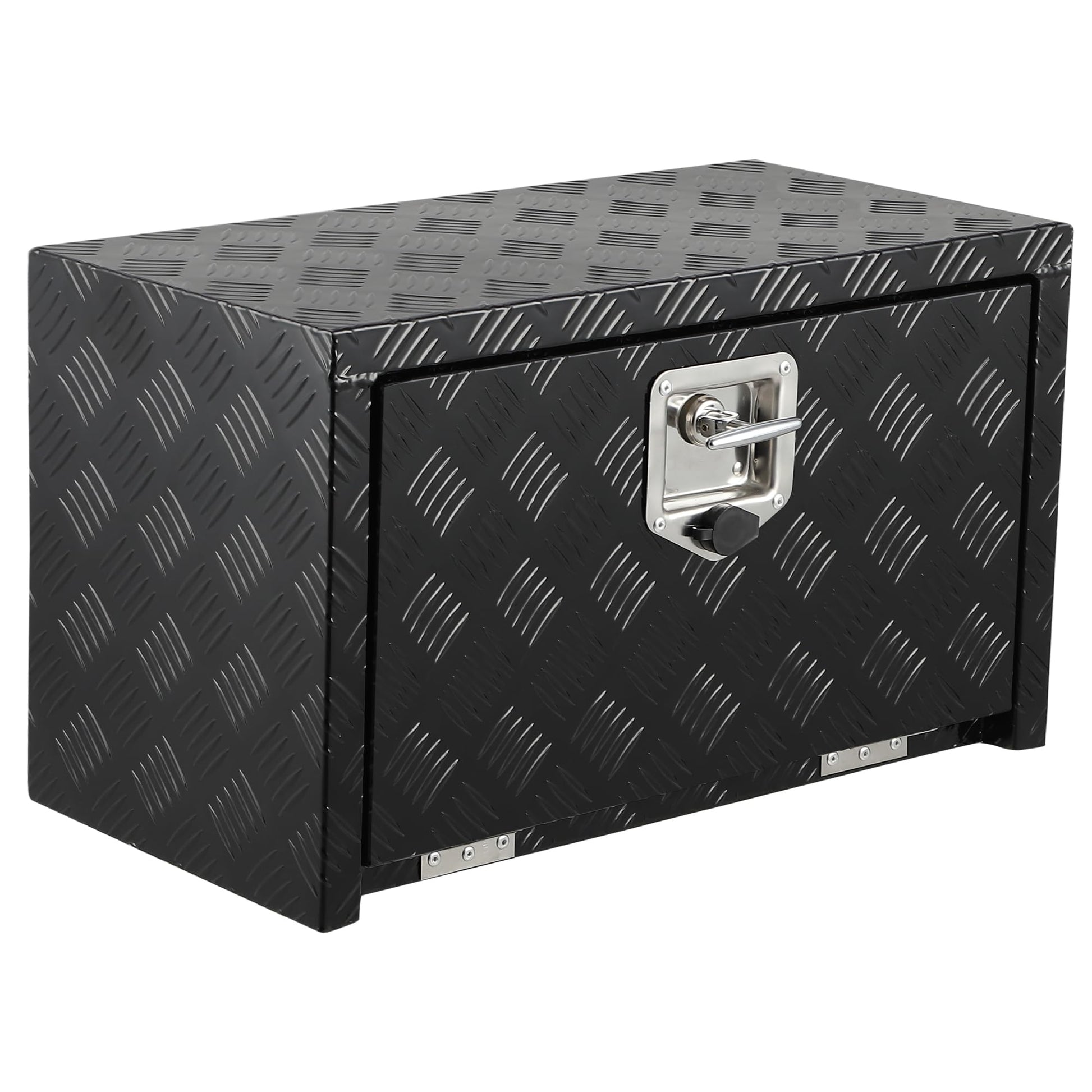 Garvee Coffre sous châssis en aluminium robuste 61 cm, rangement étanche noir pour pick-up, camion et remorque, idéal benne et utilitaire