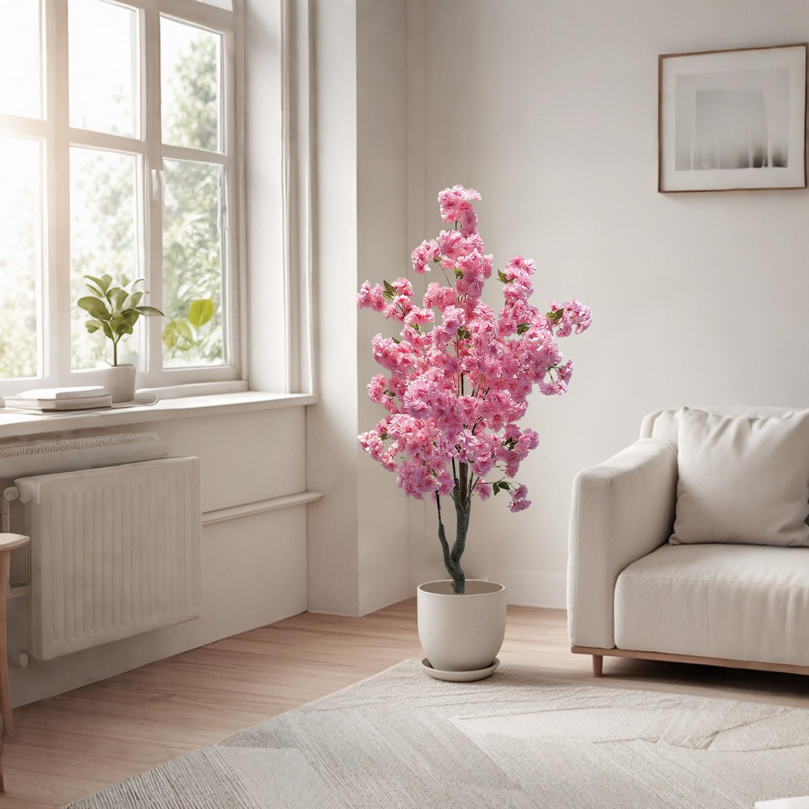 Arbre artificiel Garvee de 1,5 m (5 pi) pour intérieur, réaliste, sans entretien, décoration polyvalente, vert, pour la maison ou le bureau