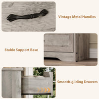 Garvee commode à 5 tiroirs pour la chambre, avec grand espace de rangement et protection anti-basculement, en MDF gris, pour le salon et la chambre d'enfant
