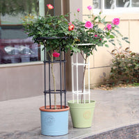 Support pour plantes Garvee, escalier de jardin avec anneau de soutien, en métal résistant aux intempéries, pour jardin et terrasse. Support polyvalent pour hortensias et rosiers.