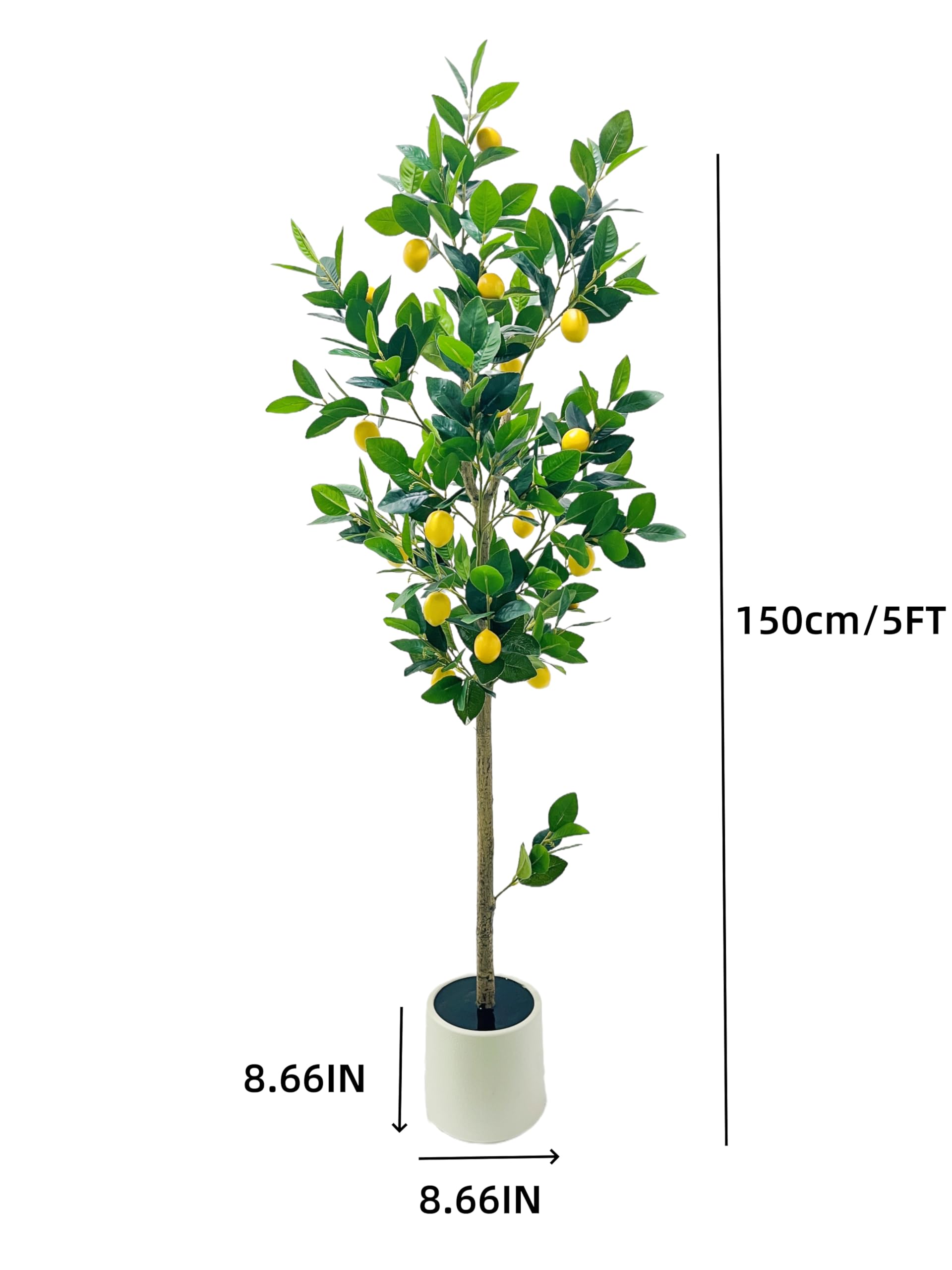 Arbre artificiel Garvee de 1,5 m (5 pi) pour intérieur, réaliste, facile à nettoyer, durable, matériau de haute qualité, vert. Idéal pour la maison, le bureau, les mariages et les fêtes.