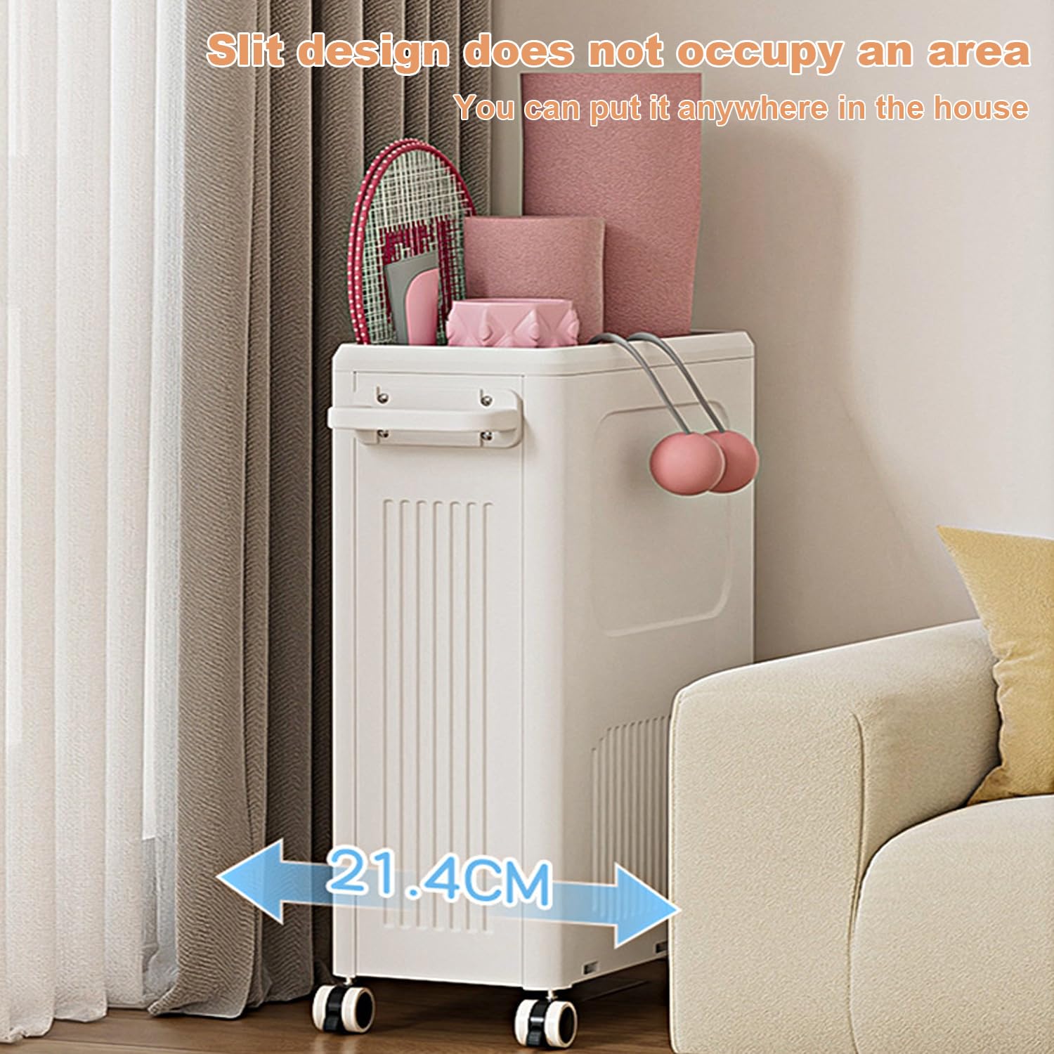 Panier à linge Garvee grand format 123 L avec couvercle et roulettes, pliable, en plastique PP résistant, pour la maison et la buanderie, 64 cm (L) x 40 cm (l) x 63 cm (H)