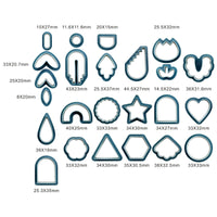 Fraises à polymère Garvee pour argile, 24 pièces, mini outils de sculpture, plastique, bleu, pour modelage d'argile, boucles d'oreilles DIY