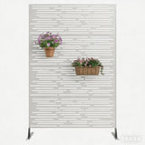 Garvee Écran d'Intimité Métallique 182,9 × 119,4 cm Acier Galvanisé Panneau Décoratif Extérieur Stable