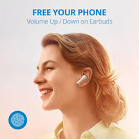 Écouteurs intra-auriculaires sans fil Bluetooth 5.0 stéréo HiFi Garvee, étanches IPX7, blancs